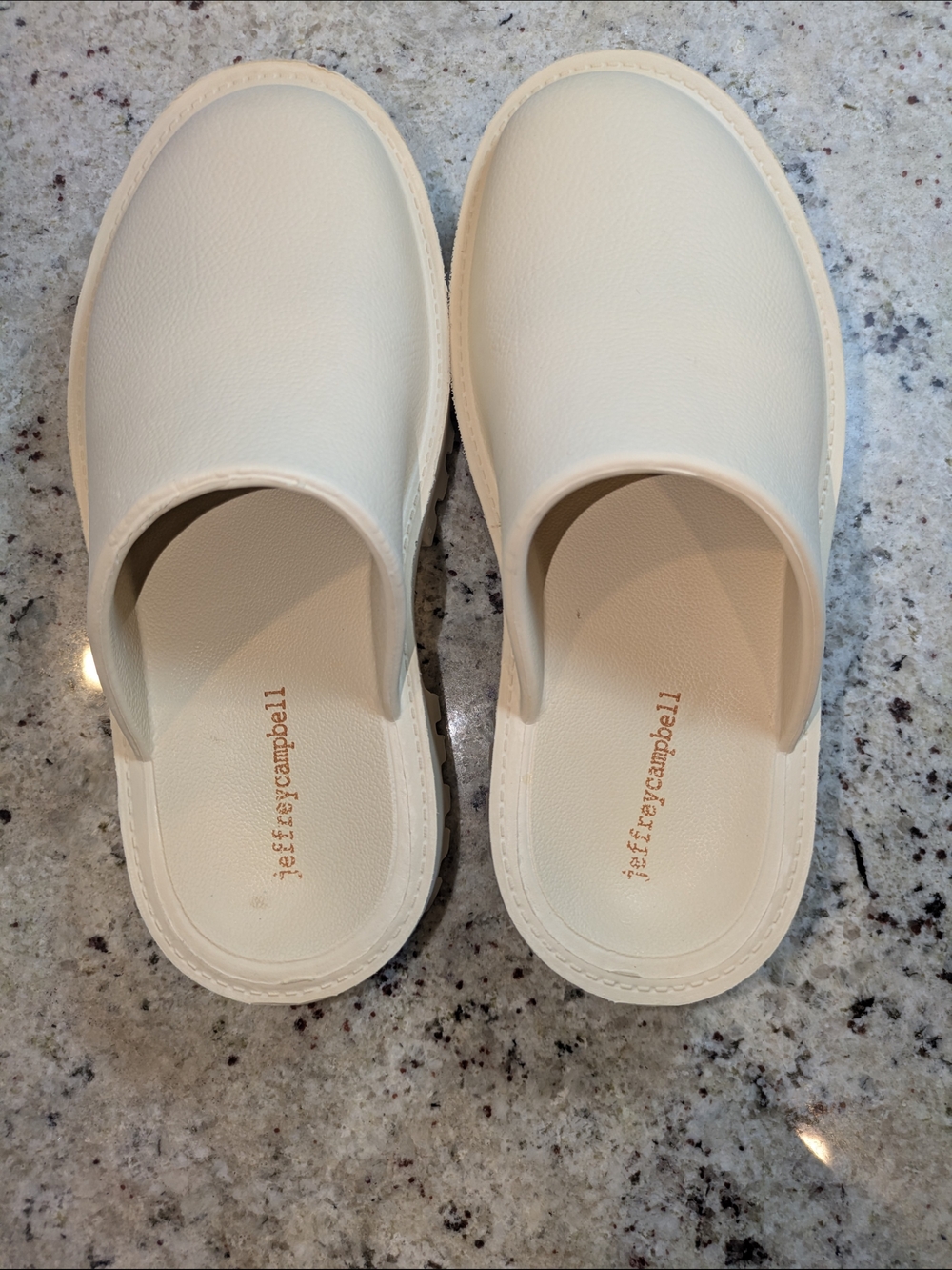 Jeffrey Campbell Ivory Platform Mule Clogs Lug Sole Slip On Shoes Women's 8 EU39 - Picture 6 of 10